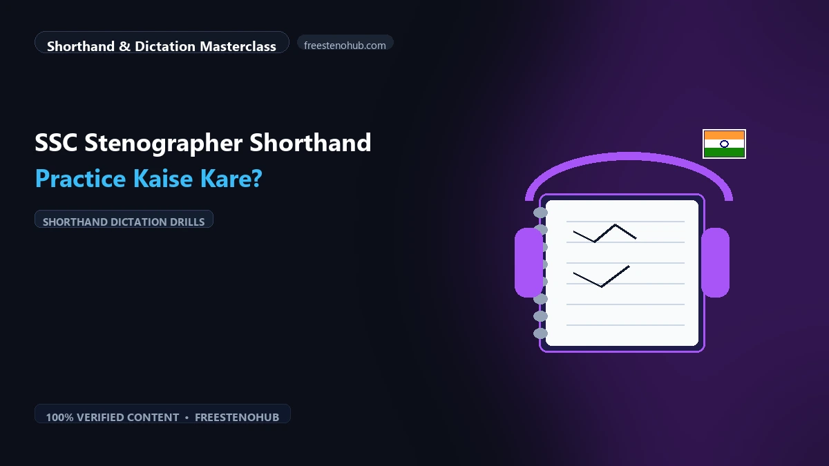 SSC Stenographer Shorthand Practice Kaise Kare?