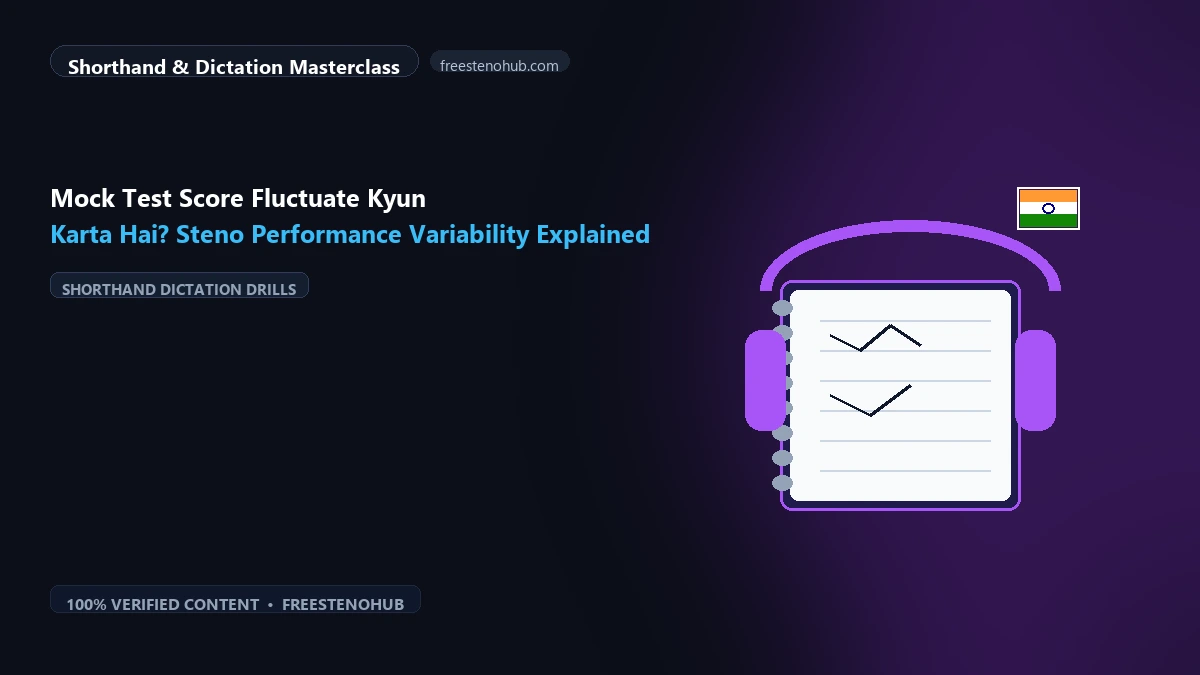 Mock Test Score Fluctuate Kyun Karta Hai? Steno Performance Variability Explained