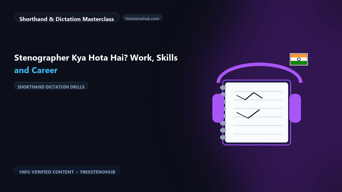 Stenographer Kya Hota Hai? Work, Skills and Career