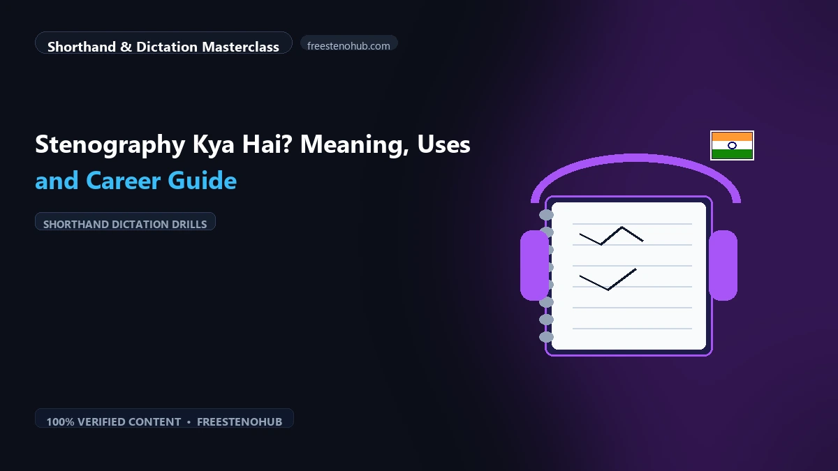 Stenography Kya Hai? Meaning, Uses and Career Guide