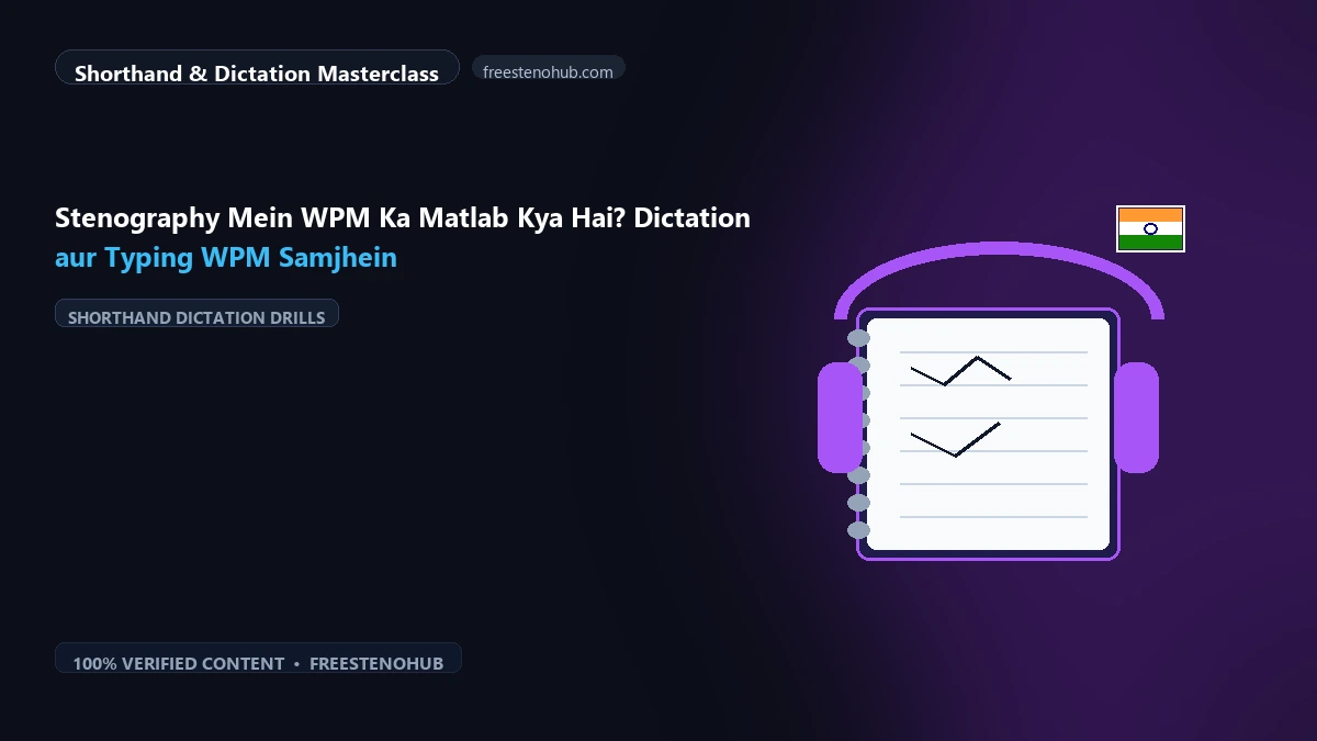Stenography Mein WPM Ka Matlab Kya Hai? Dictation aur Typing WPM Samjhein
