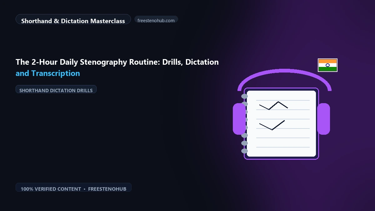 The 2-Hour Daily Stenography Routine: Drills, Dictation and Transcription