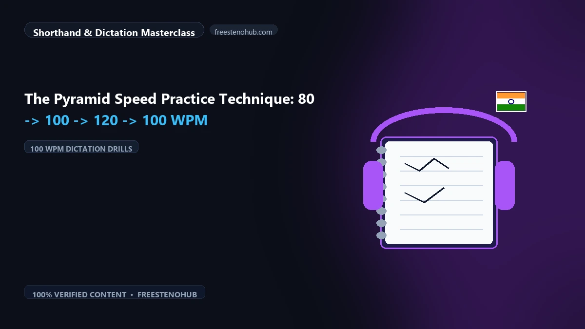 The Pyramid Speed Practice Technique: 80 -> 100 -> 120 -> 100 WPM