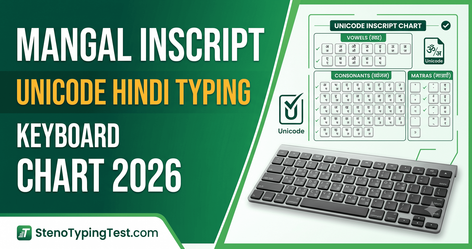 Mangal Inscript Chart – Unicode Hindi Typing Guide