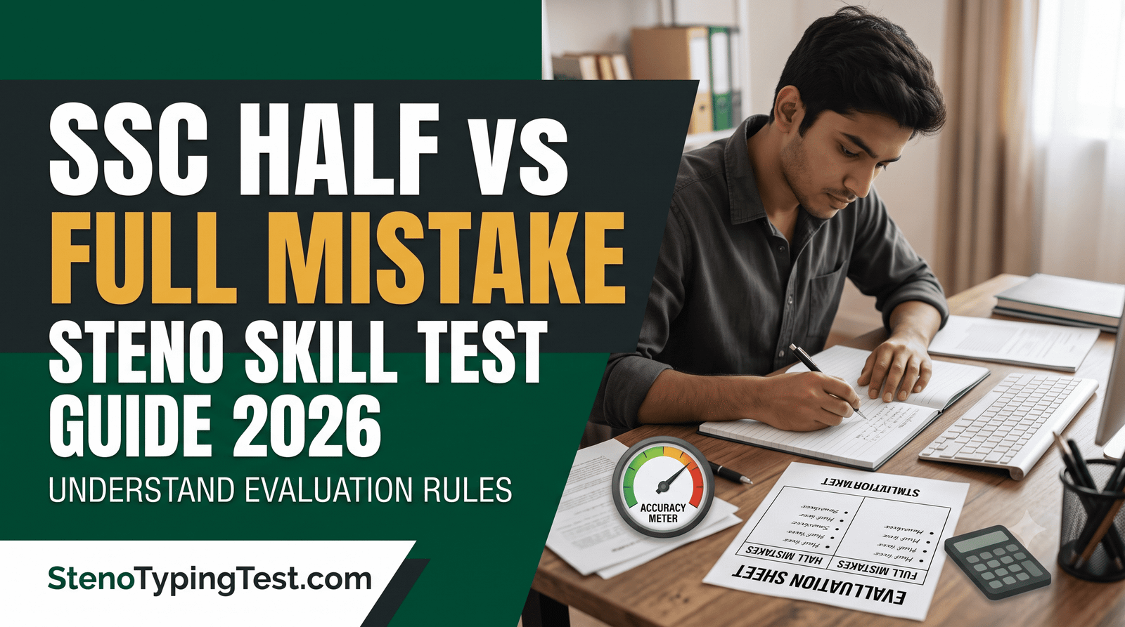 SSC Half Full Mistake Rule - Steno Typing Result Guide