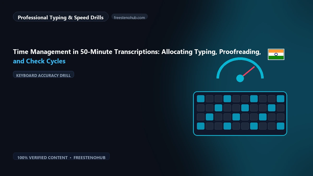 Time Management in 50-Minute Transcriptions: Allocating Typing, Proofreading, and Check Cycles