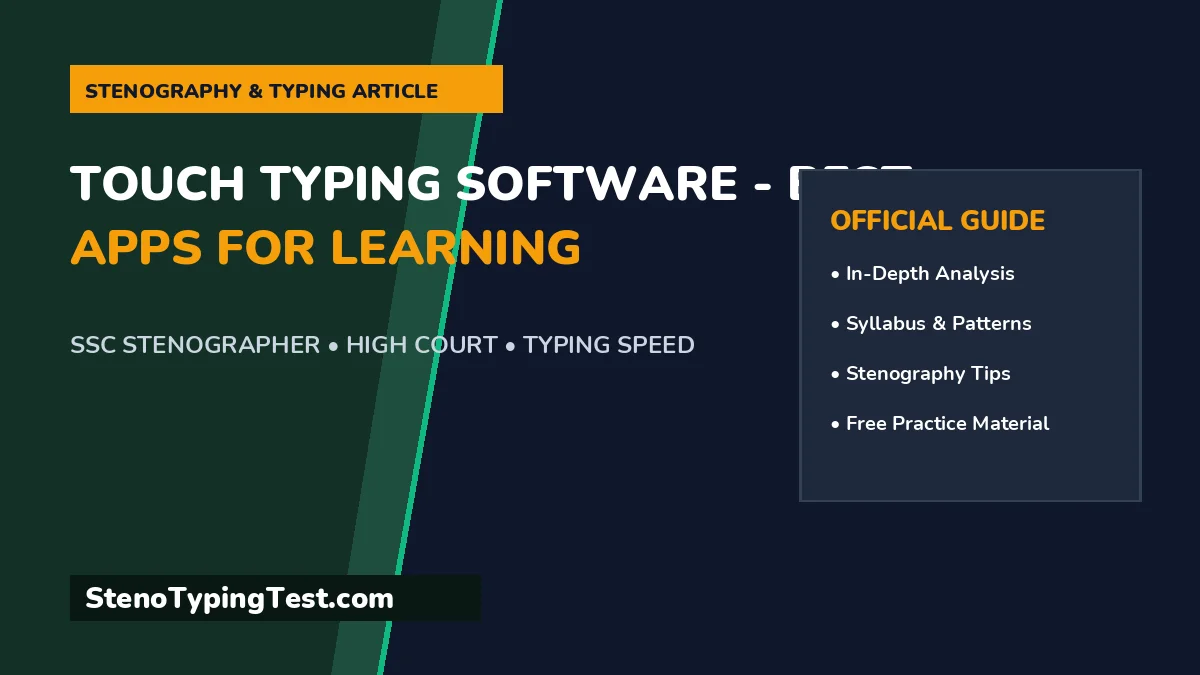 Touch Typing Software - Best Apps for Learning