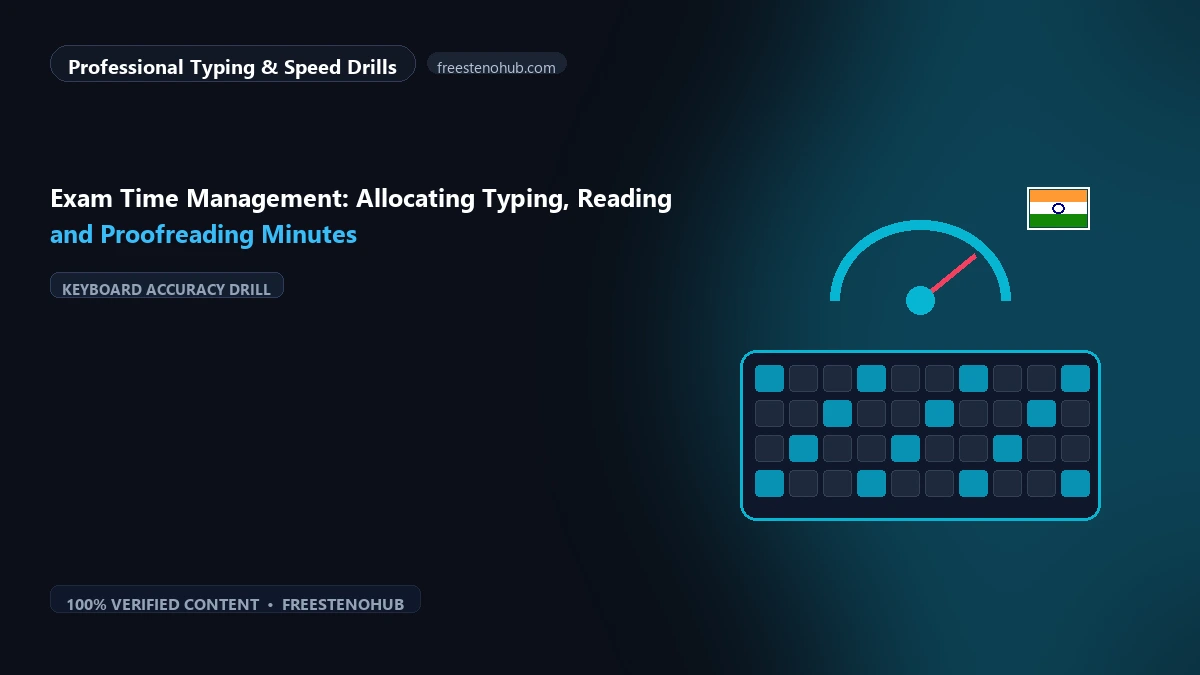 Exam Time Management: Allocating Typing, Reading and Proofreading Minutes