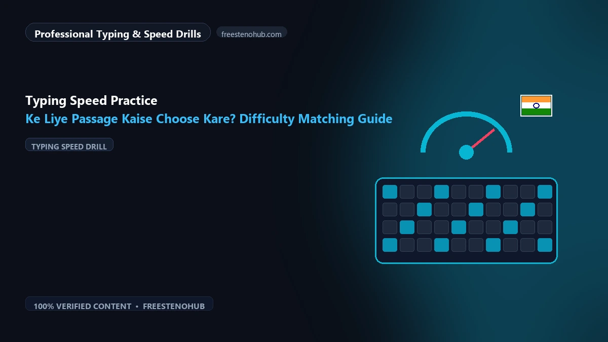 Typing Speed Practice Ke Liye Passage Kaise Choose Kare? Difficulty Matching Guide