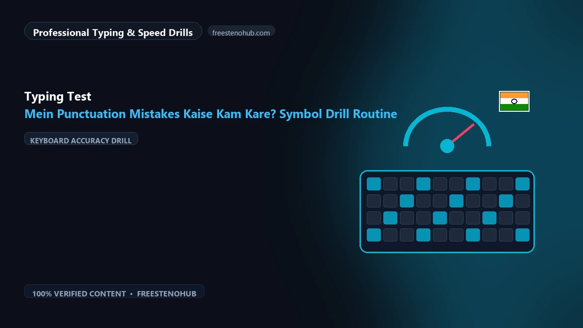 Typing Test Mein Punctuation Mistakes Kaise Kam Kare? Symbol Drill Routine