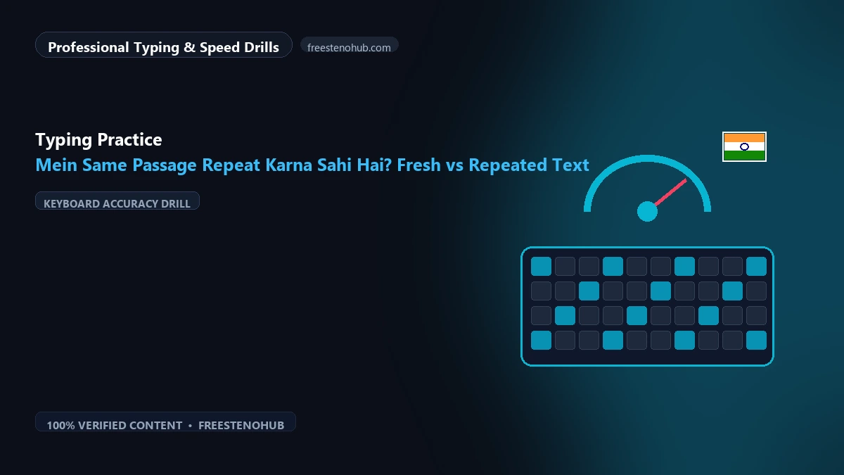 Typing Practice Mein Same Passage Repeat Karna Sahi Hai? Fresh vs Repeated Text
