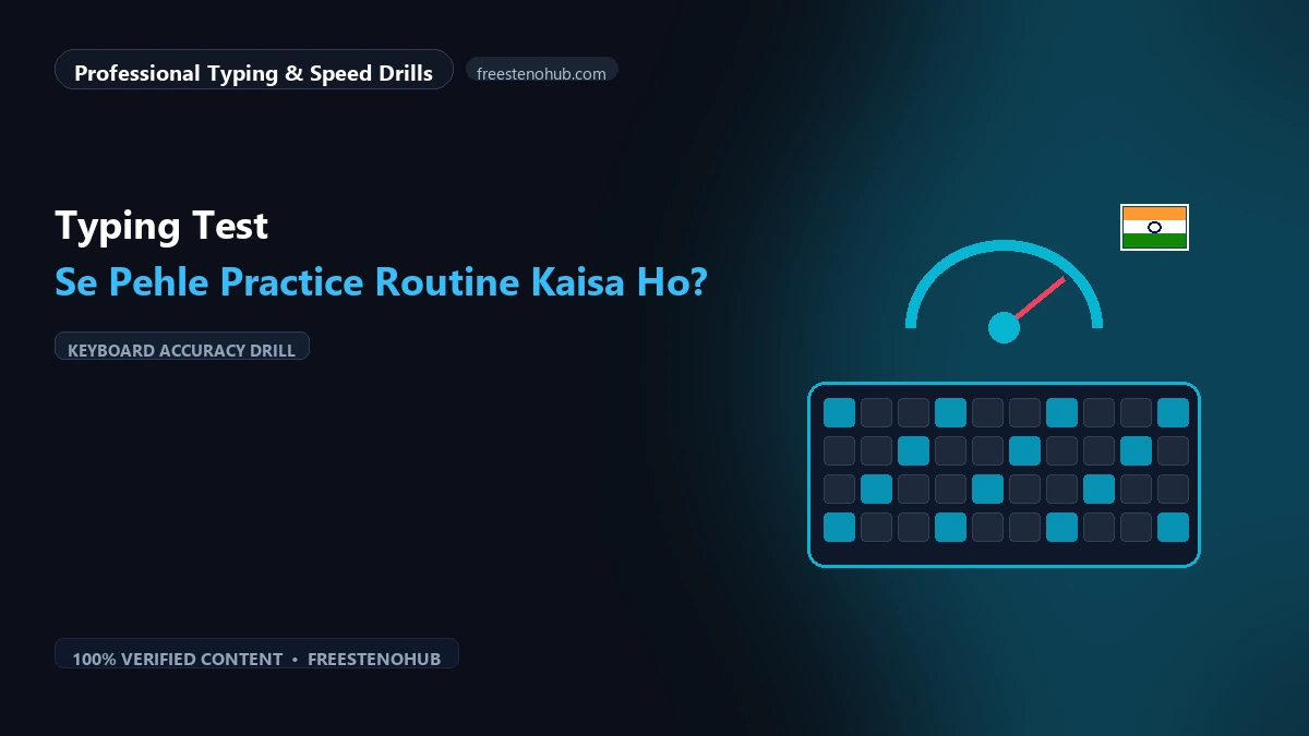Typing Test Se Pehle Practice Routine Kaisa Ho?