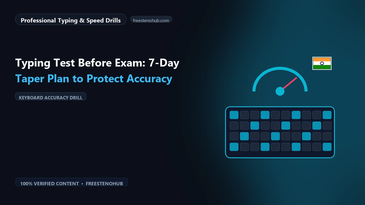 Typing Test Before Exam: 7-Day Taper Plan to Protect Accuracy