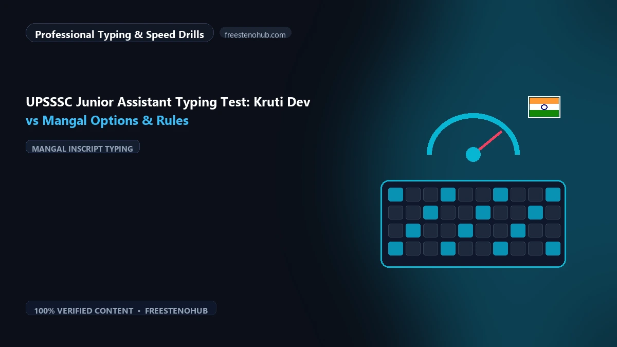UPSSSC Junior Assistant Typing Test: Kruti Dev vs Mangal Options & Rules