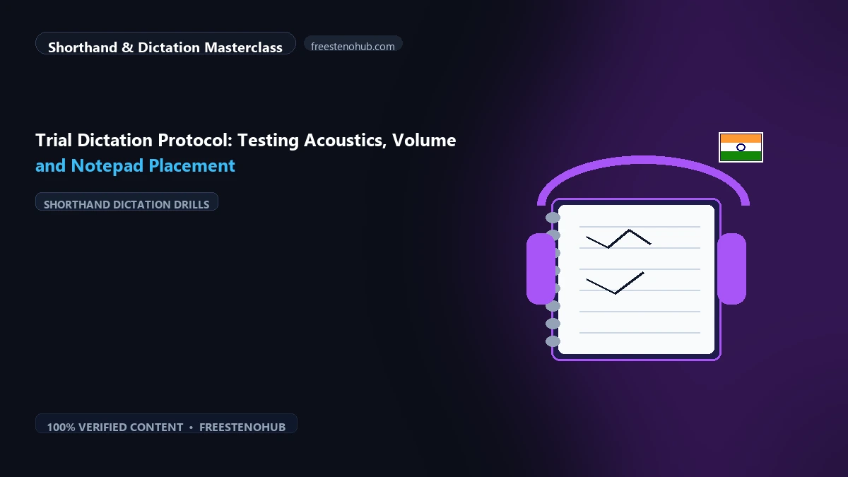 Trial Dictation Protocol: Testing Acoustics, Volume and Notepad Placement
