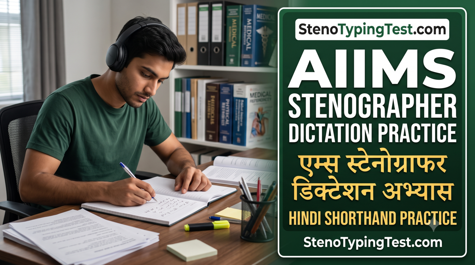 AIIMS Stenographer Dictation Practice